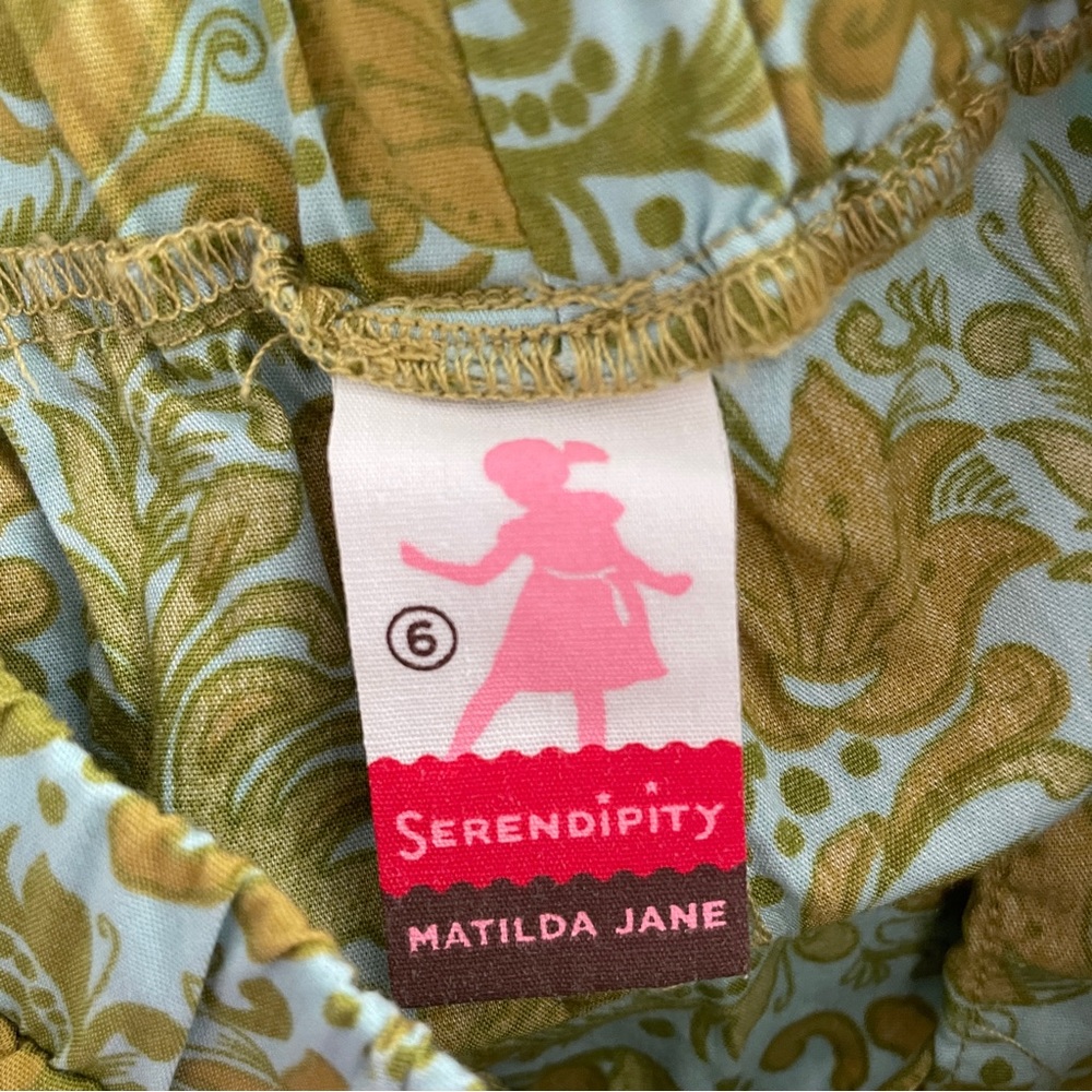 Matilda Jane Serendipity Green Wallflower Ruffle Pants - Picture 3 of 5
